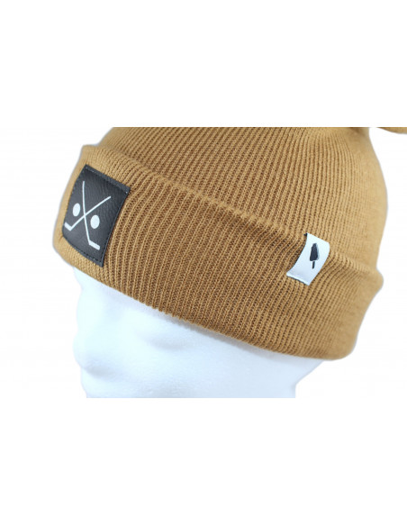Stick and Puck Beanie Caramel