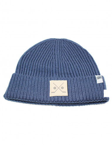 Cross Sticks Knit Beanie Steel Blue